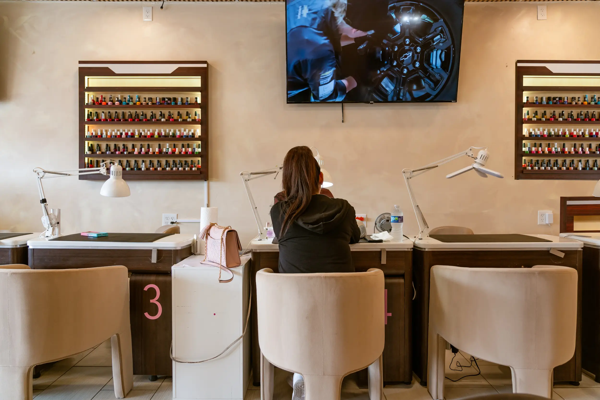 Hand care session featuring tidy cuticle grooming and soft polish application